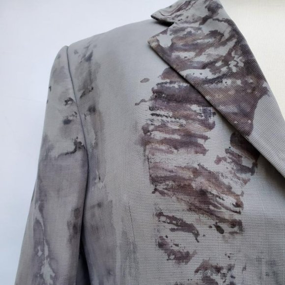 FENDI virgin wool gray grey black blue purple blazer jacket tie dyed unisex M L - Picture 1 of 8